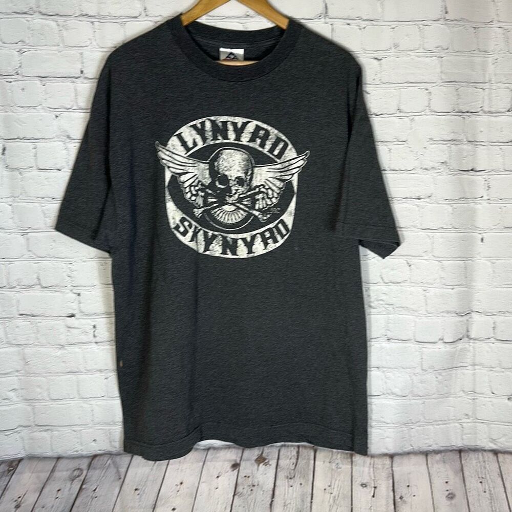 LYNYRD SKYNYRD MC Motorcycle Club Logo size XL Gray T Shirt Band Tee